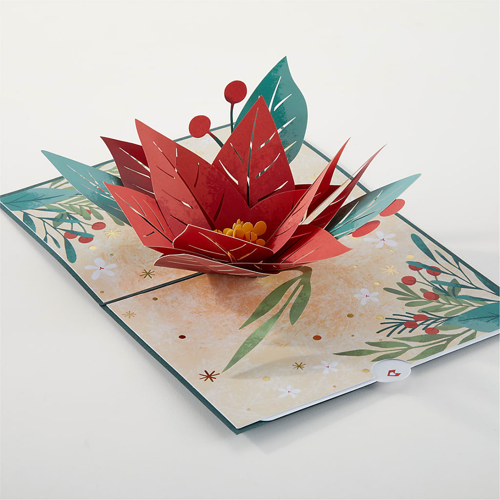 Happiest Holidays Poinsettia and Lovepop Card – Your Beautiful Flowers, Scranton PA