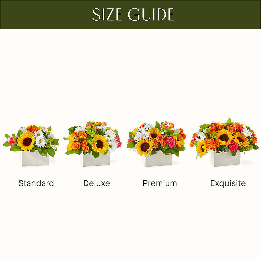 Sun-drenched Blooms Box Bouquet – Your Beautiful Flowers, Scranton PA