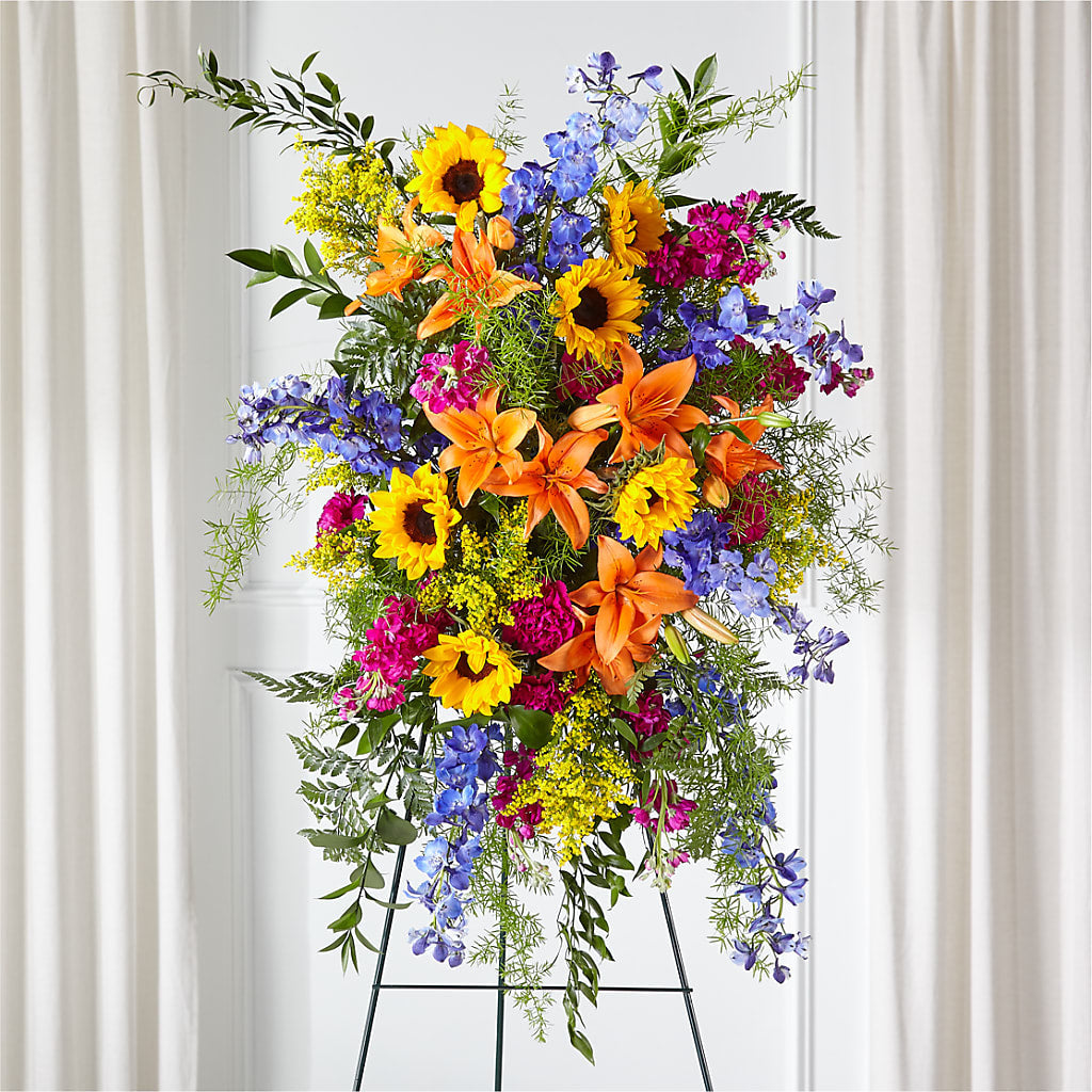 Sunlit Memories Standing Spray (Standard) – Your Beautiful Flowers, Scranton PA