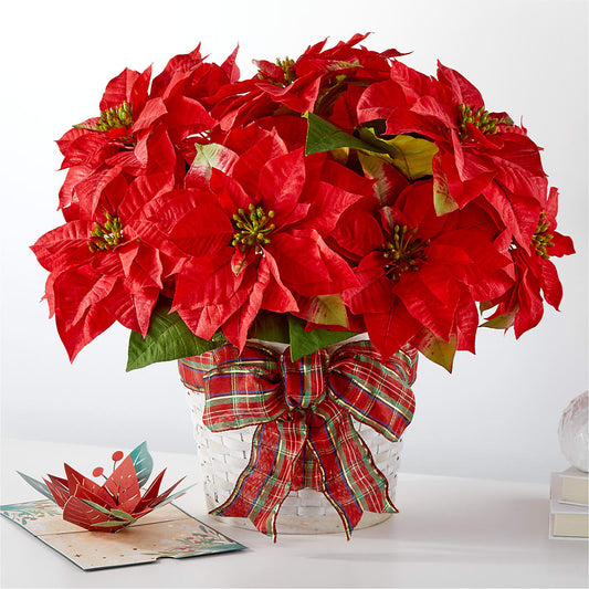 Happiest Holidays Poinsettia and Lovepop Card –  Your Beautiful Flowers, Scranton PA