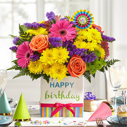 Birthday Brights Bouquet –  Your Beautiful Flowers, Scranton PA