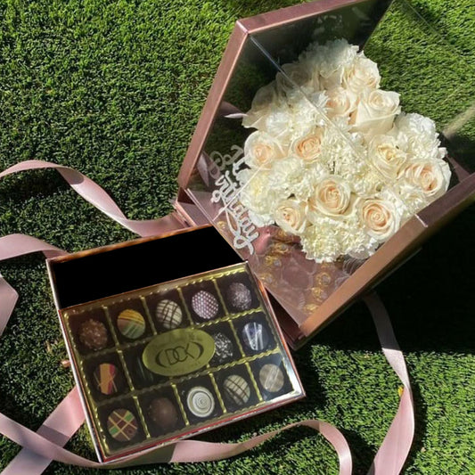 Boxed Flowers and Chocolates