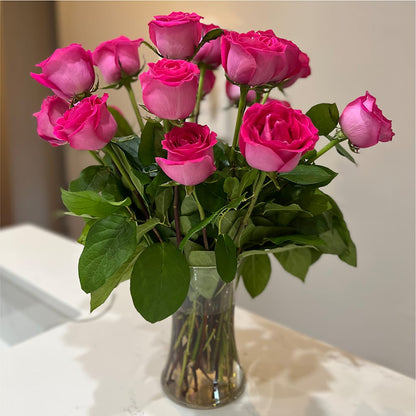 Long Stem Pink Rose Bouquet –  Your Beautiful Flowers, Scranton PA