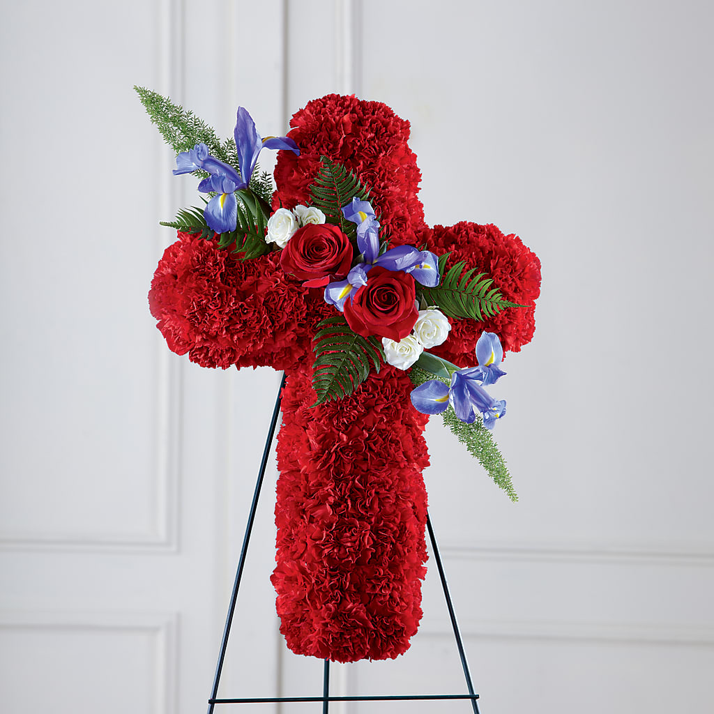 Faithful Hero Floral Cross –  Your Beautiful Flowers, Scranton PA