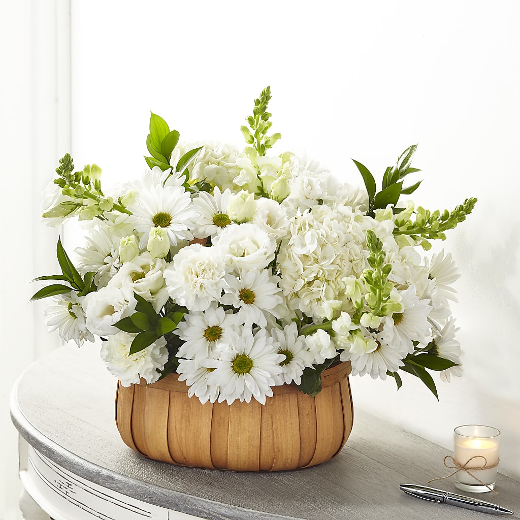 Pure Ivory Basket –  Your Beautiful Flowers, Scranton PA