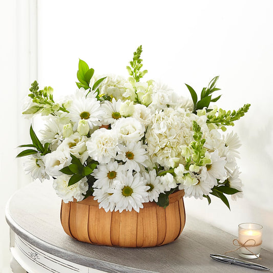 Pure Ivory Basket –  Your Beautiful Flowers, Scranton PA