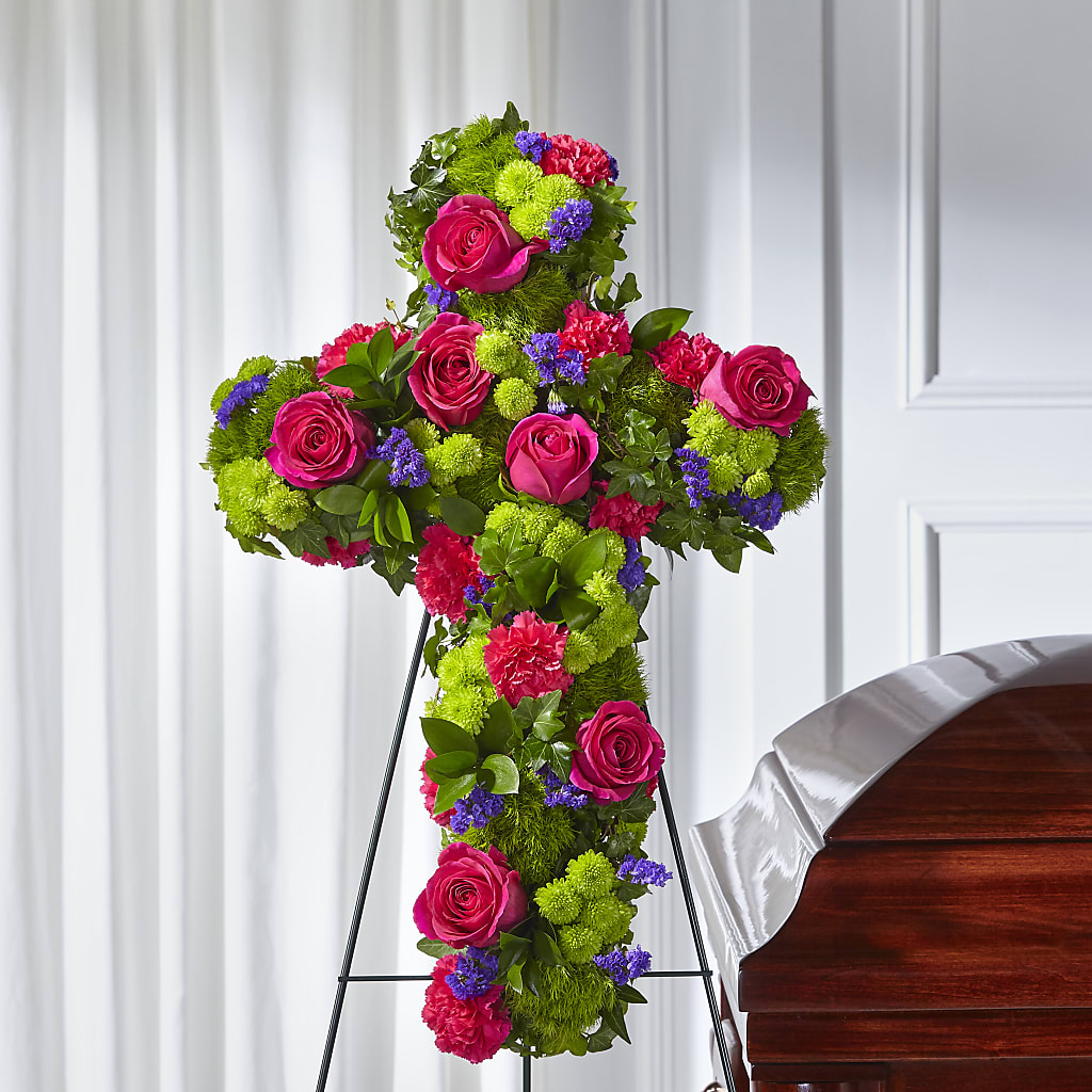 Tribute Rose Floral Cross –  Your Beautiful Flowers, Scranton PA