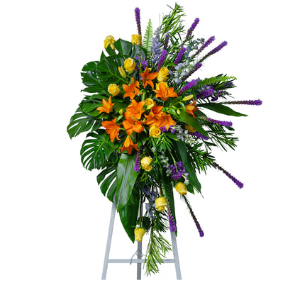 Birds of Solace Grand Sympathy Standing Spray –  Your Beautiful Flowers, Scranton PA