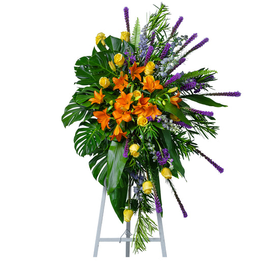 Birds of Solace Grand Sympathy Standing Spray –  Your Beautiful Flowers, Scranton PA