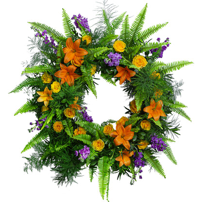 Birds of Solace Sympathy Wreath - Premium –  Your Beautiful Flowers, Scranton PA