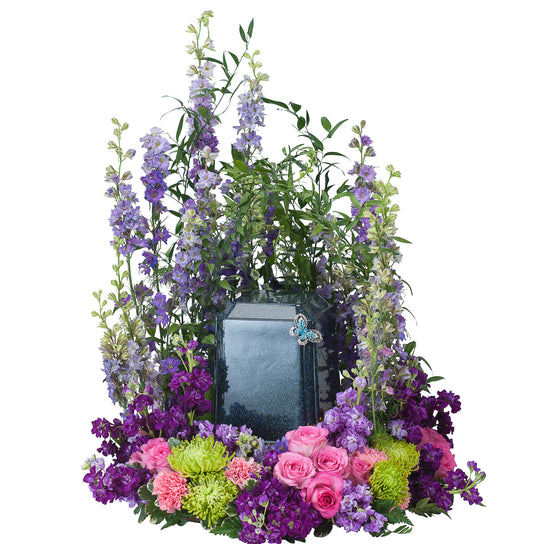 Forever Cherished Blue Urn Surround –  Your Beautiful Flowers, Scranton PA