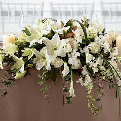 White Linen Arrangement –  Your Beautiful Flowers, Scranton PA