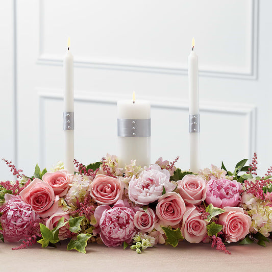 Worldwide Romance Unity Candle Arrangement –  Your Beautiful Flowers, Scranton PA